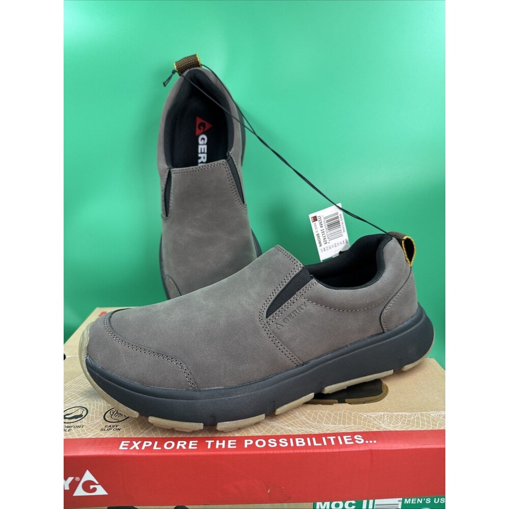 Gerry MOC II Men's Slip On Soft Lightweight Brown Shoes Size 9.5